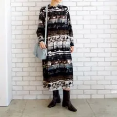 スタイルデリ★NORTH CITYシャツワンピース　ブラウンミックス