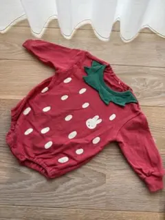 ミッフィー　いちご柄　ロンパース　70