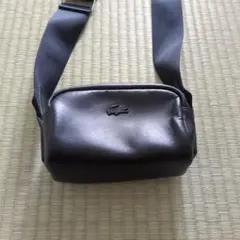 最終値下げ　LACOSTE　ラコステ ブラック　レザー　ショルダーバッグ