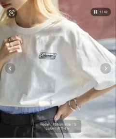 Coleman ワンポイントクラシカルロゴ Tシャツ ホワイト　Lのサムネイル