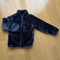 毛布に包まれたような温もりの フリースジャケット キッズ 130 ネイビー