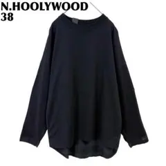 【美品】 N.HOOLYWOOD メンズ 長袖ロンT 38 ブラック 異素材のサムネイル