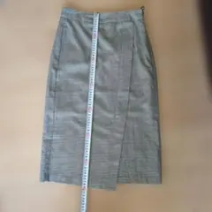 チェック柄 タイトスカート ひざ下丈