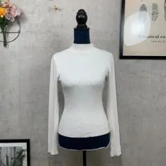 GRL レディース ニット セーター リブニット Sサイズ 白 伸縮性有