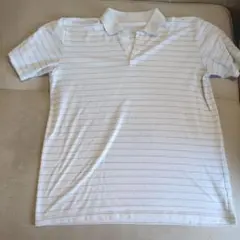 ホワイトストライプ ポロシャツ XL　ユニクロ　UNIQLO
