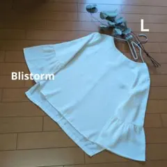 Blistorm　ホワイト 長袖　フレアスリーブブラウス　プルオーバー　Ｌのサムネイル