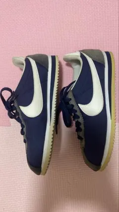 ナイキ クラシック ナイロンコルテッツ ネイビー×白 23cm