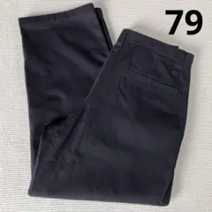 UNIQLO U ユニクロ ワイドフィットチノパンツ 79cm 黒 ワークパンツ