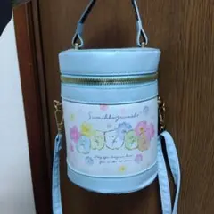 すみっコぐらし 花柄バッグ 水色