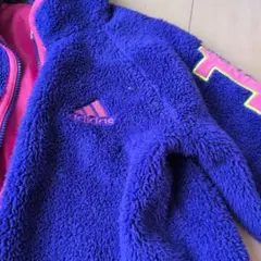 adidas フリースジャケット 紫 100cm~