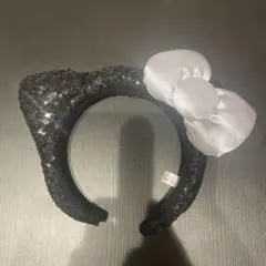 USJ ユニバーサルスタジオジャパン キティちゃん 黒 スパンコールカチューシャ