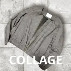 美品COLLAGE ブラウン グレンチェックジャケット・ブルゾン/フリーサイズのサムネイル
