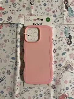 holdit iPhone16ProMax Wavy Case ピンク