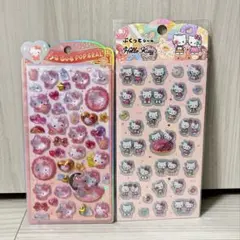 ハローキティ サンリオ うるちゅる ポップシール、ぷくっとシール　2枚セット