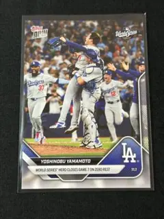 山本由伸 Topps now 826 ポストシーズン初勝利 ドジャース カード 
