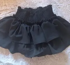 フレアフリルミニスカート ブラック 量産地雷