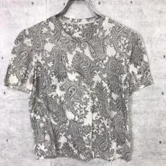 伊太利屋 ラインストーン装飾 ペイズリー柄 半袖Tシャツ サイズ9 日本製のサムネイル