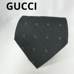 グッチ　Gロゴ　グレー　ネクタイ
