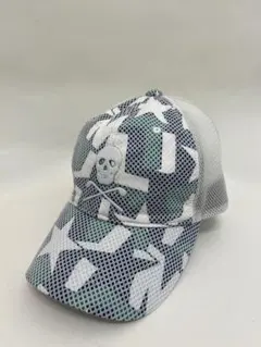 【MARK&LONA】スカルデザイン メッシュキャップ ホワイト