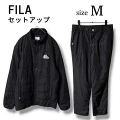 【極美品】FILA GOLF セットアップ M ブラック ゴルフウェア フィラ