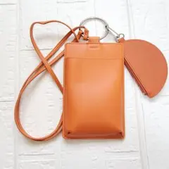 【GU/ジーユー】マルチウェイショルダーポーチ　オレンジ　スマホショルダーバッグ