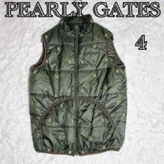 新品♡ パーリーゲイツ リバーシブル ベスト 4way 中綿 ダウン 総柄 パーリーゲイツ 総柄 リバーシブル ダウンベスト ゴルフウェア 4