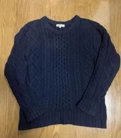 BEAMS HEARTS ケーブルニット ネイビー Mサイズ