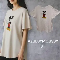 【AZUL BY MOUSSY】ディズニー ミッキー ワッフルTシャツ Sのサムネイル