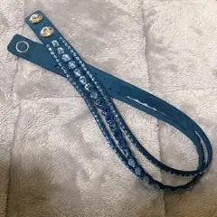 スワロフスキー　ブレスレット　ブルー