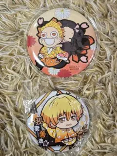 鬼滅の刃の我妻善逸の缶バッジ2個セット