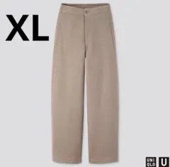 UNIQLO ユニクロ ワイドフィットカーブジャージーパンツ XL ベージュ
