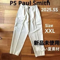 新品未使用】PS Paul Smithカーゴパンツベージュ ウエストゴム夏素材