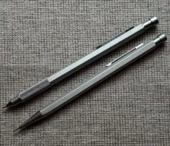 無印良品　シルバー　アルミ　シャープペン　2本セット　中古品