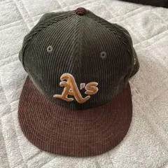 A's コーデュロイキャップ　7 1/4