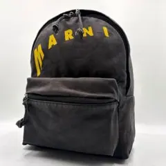 MARNI マルニ リュック バックパック ロゴプリントブラック 黒のサムネイル