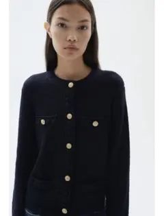 H&M テクスチャードニットカーディガン