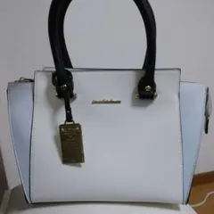 & chouette 水色 バイカラーハンドバッグ