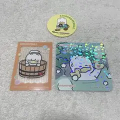 あひるのペックル 3点セット　極楽湯　キューズモール　ステッカー　コースター￼