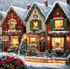 クリスマスの街並み デザイン ダイヤモンドアート ビーズアート ビーズキット