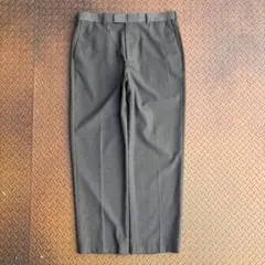 00s PerryEllis ピンストライプスラックス ポリレーヨン ノータック