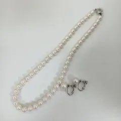 1-1784 パール ネックレス イヤリング セット売り　レディース