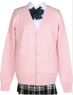 制服 ピンクカーディガン L