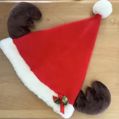 クリスマス サンタ帽子 キッズ用 トナカイツノ クリスマスベル付き