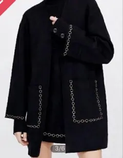 ZARA ブラック カーディガン M