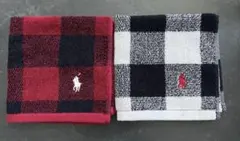 ラルフローレン ウォッシュタオル 大判ハンドタオル 2枚