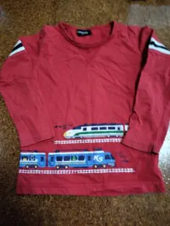 クレードスコープ　長袖カットソー 110cm 電車プリント