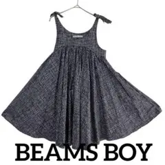 【美品】BEAMS BOY チェック リボン ボリューム キャミワンピースのサムネイル