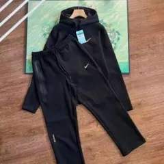 テックフリース 上下 黒 S セットアップ 美品M