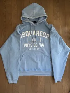 DSQUARED2 ライトブルー スウェットパーカー XS（国内サイズL〜XL）