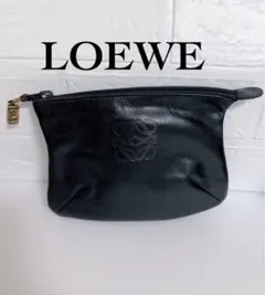 ロエベ　LOEWE ポーチ　ブラック　黒　無地のサムネイル
